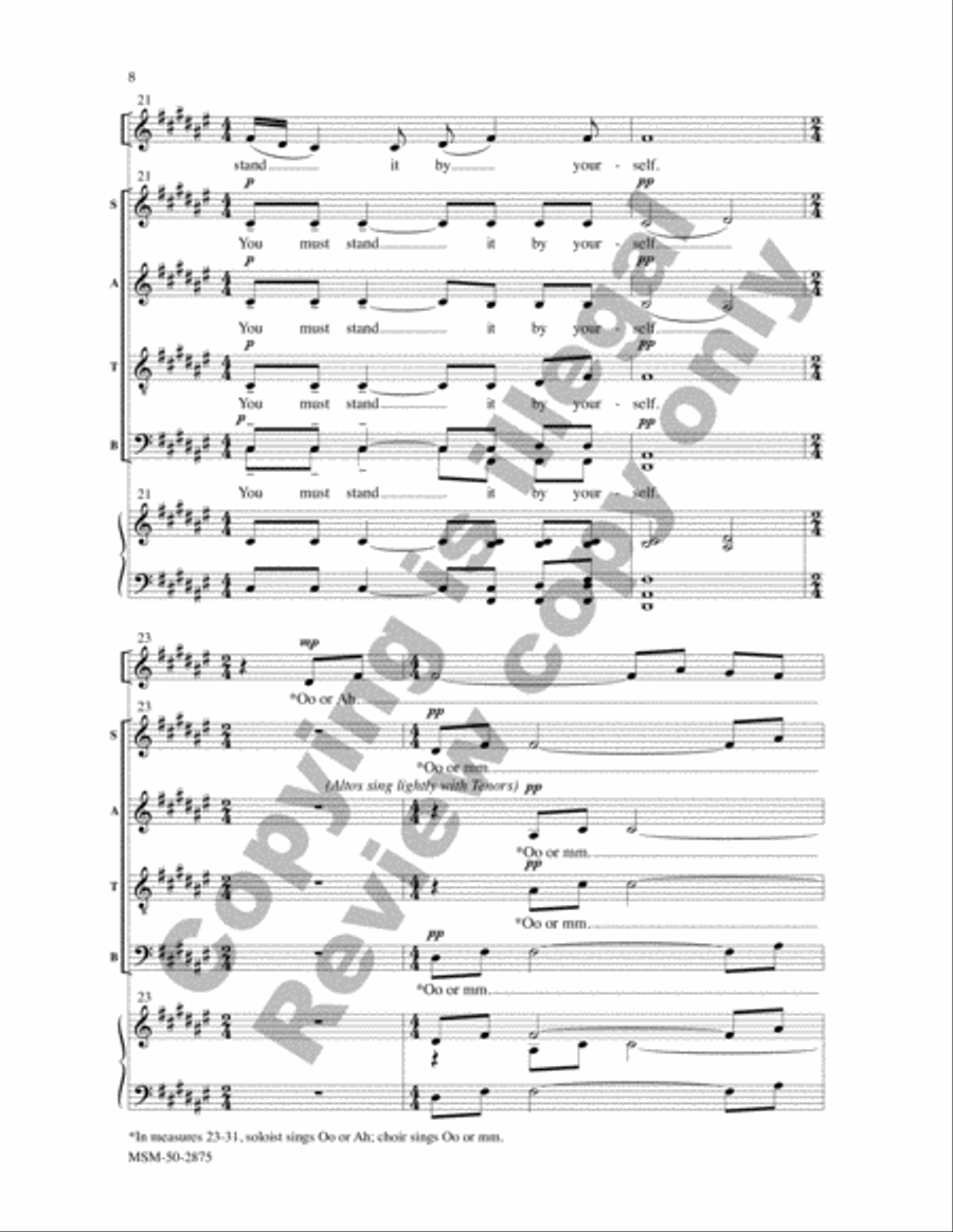Jesus Walked This Lonesome Valley 4-Part scores gallery preview page 7