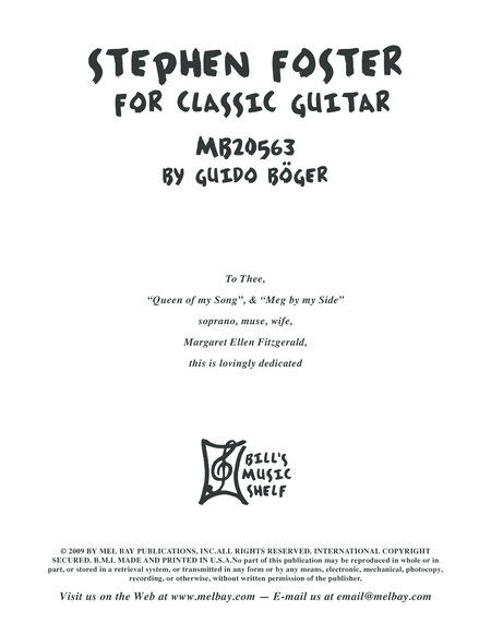Stephen Foster For Classic Guitar