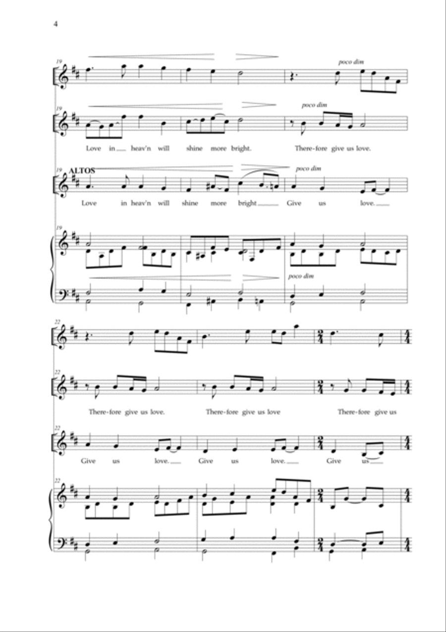 The Greatest of These 4-Part scores gallery preview page 4