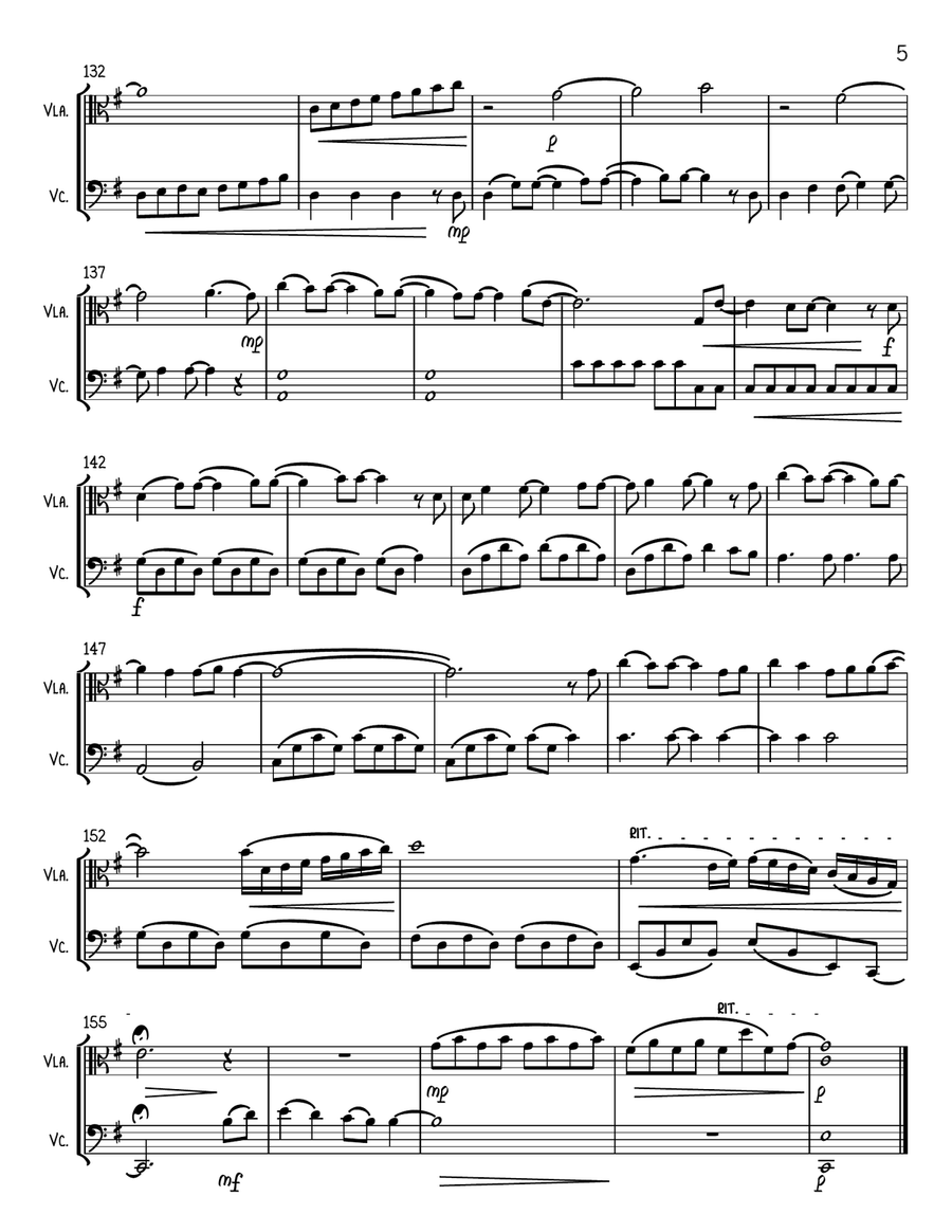 A Million Dreams String Duet scores gallery preview page 5
