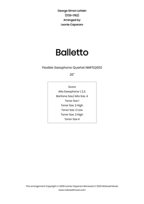 Balletto (Sax. quartet)