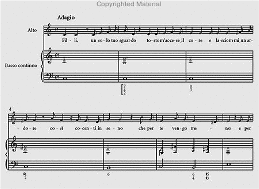 Filli, un solo tuo sguardo Soprano Voice scores gallery preview page 2