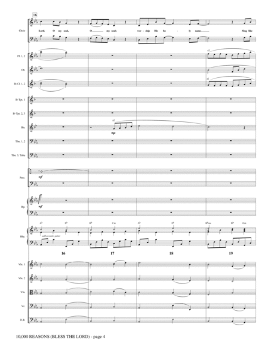 10,000 Reasons (Bless The Lord) - Full Score Choir scores gallery preview page 4