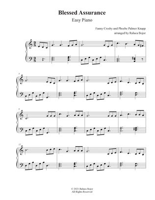 Blessed Assurance (intermediate piano solo arrangement)