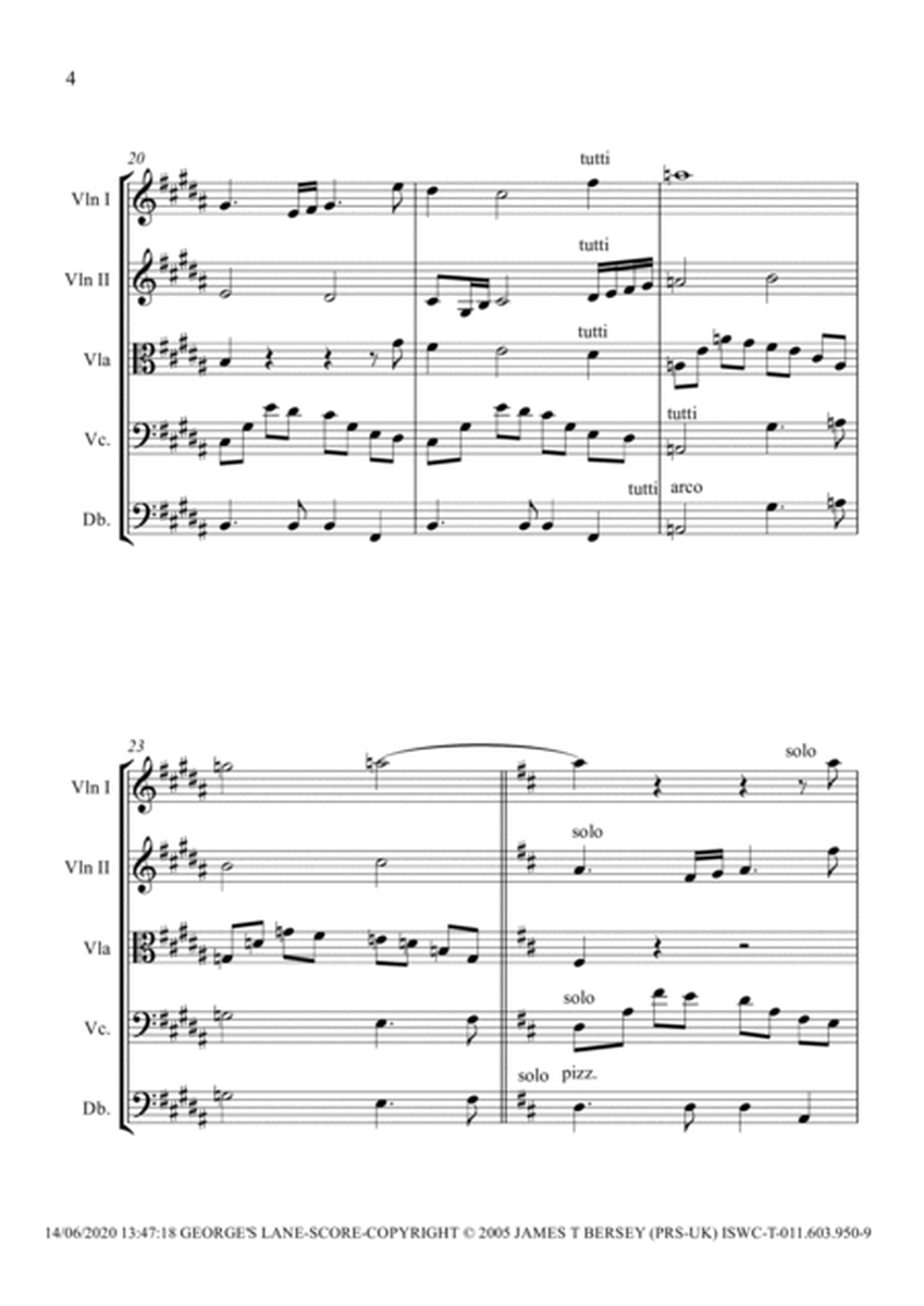 George's Lane (for strings) - score