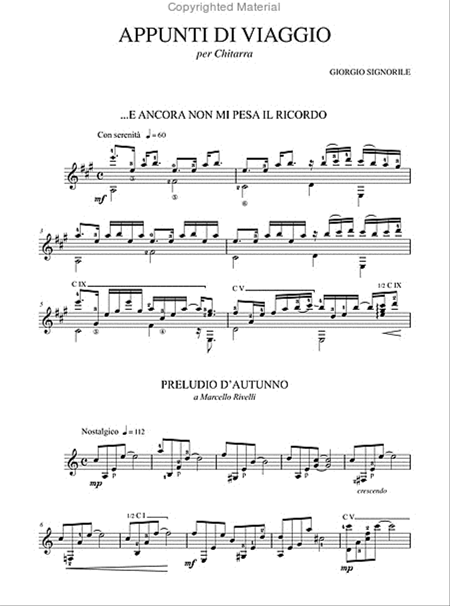 Appunti di viaggio (Travel Diary) for Guitar Acoustic Guitar scores gallery preview page 2