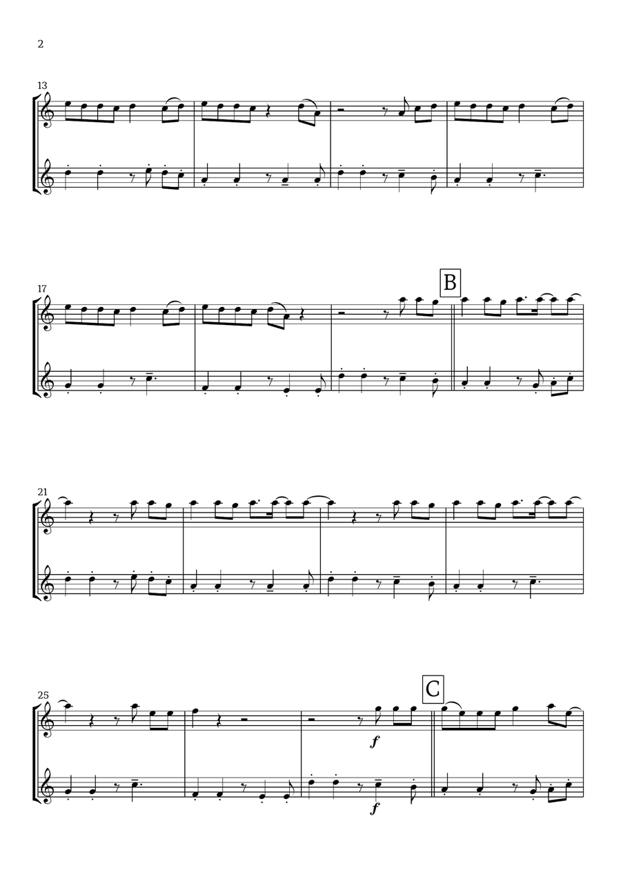Lunch Flute Duet scores gallery preview page 2