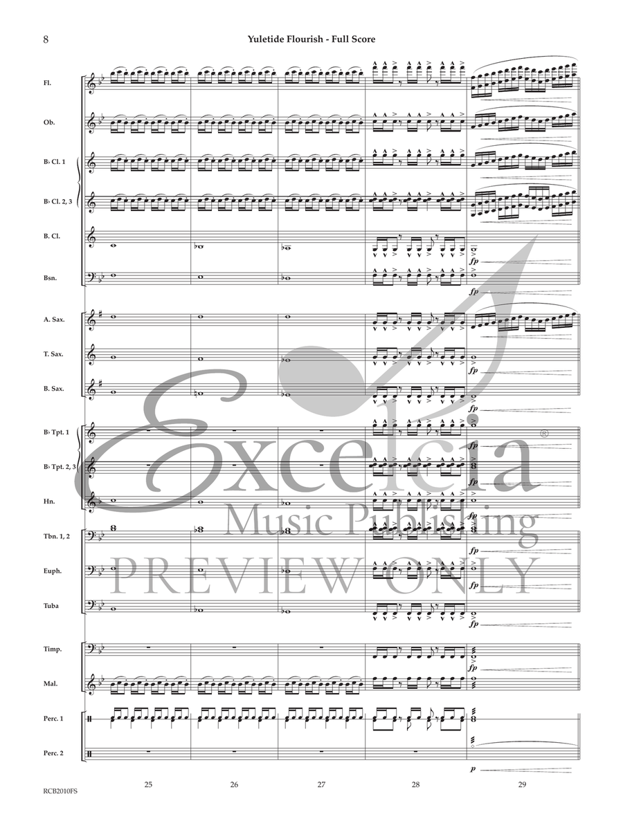 Yuletide Flourish Yuletide Flourish Concert Band scores gallery preview page 8