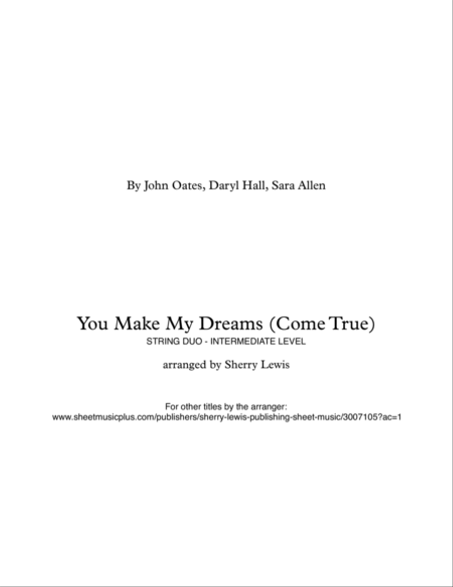 You Make My Dreams String Duet scores gallery preview page 2