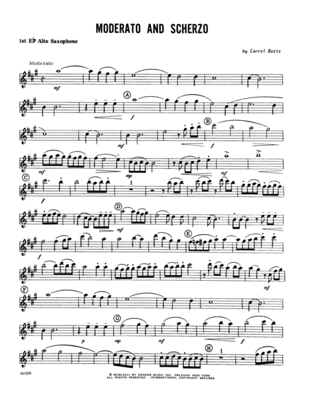 Moderato And Scherzo - Alto Sax 1