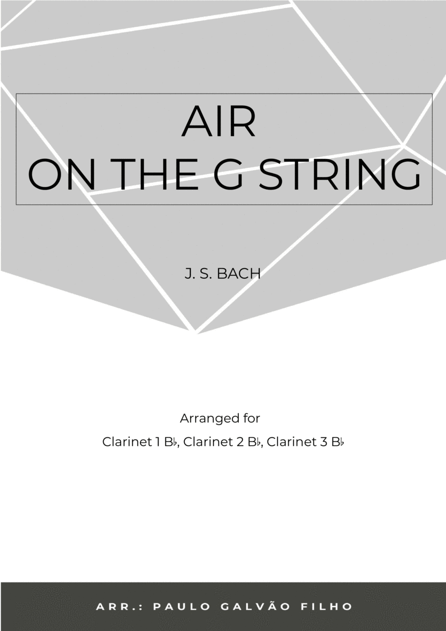 AIR ON THE G STRING - CLARINET TRIO Clarinet Trio scores gallery preview page 1