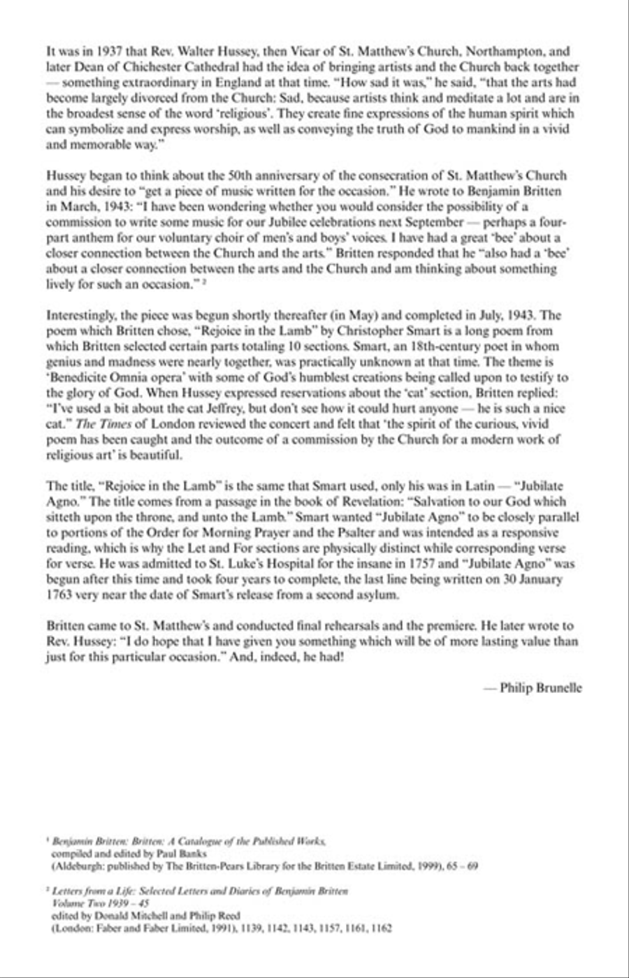 Rejoice in the Lamb, Op. 30 4-Part scores gallery preview page 4