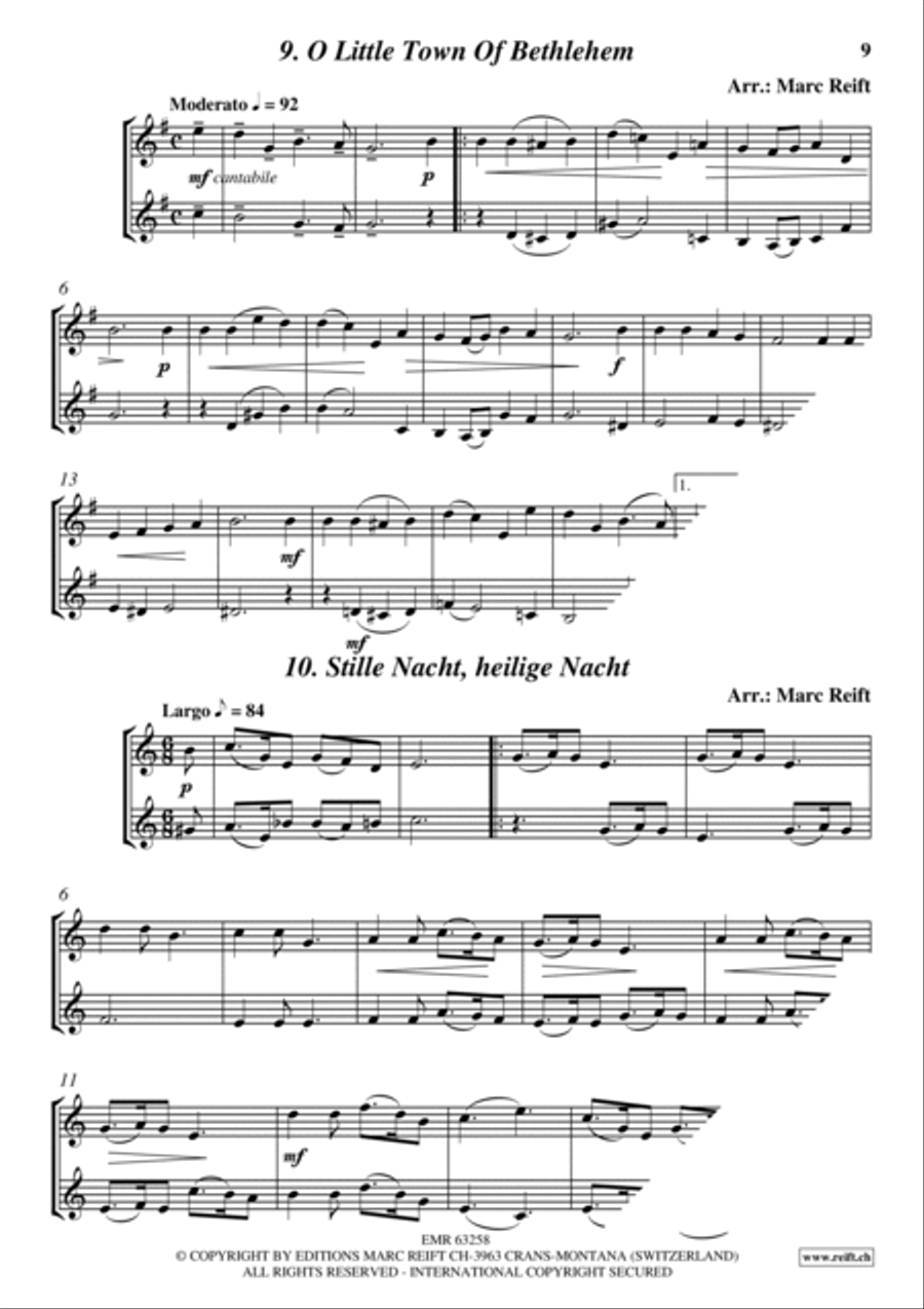 35 Easy Christmas Duets Trombone Duet scores gallery preview page 9