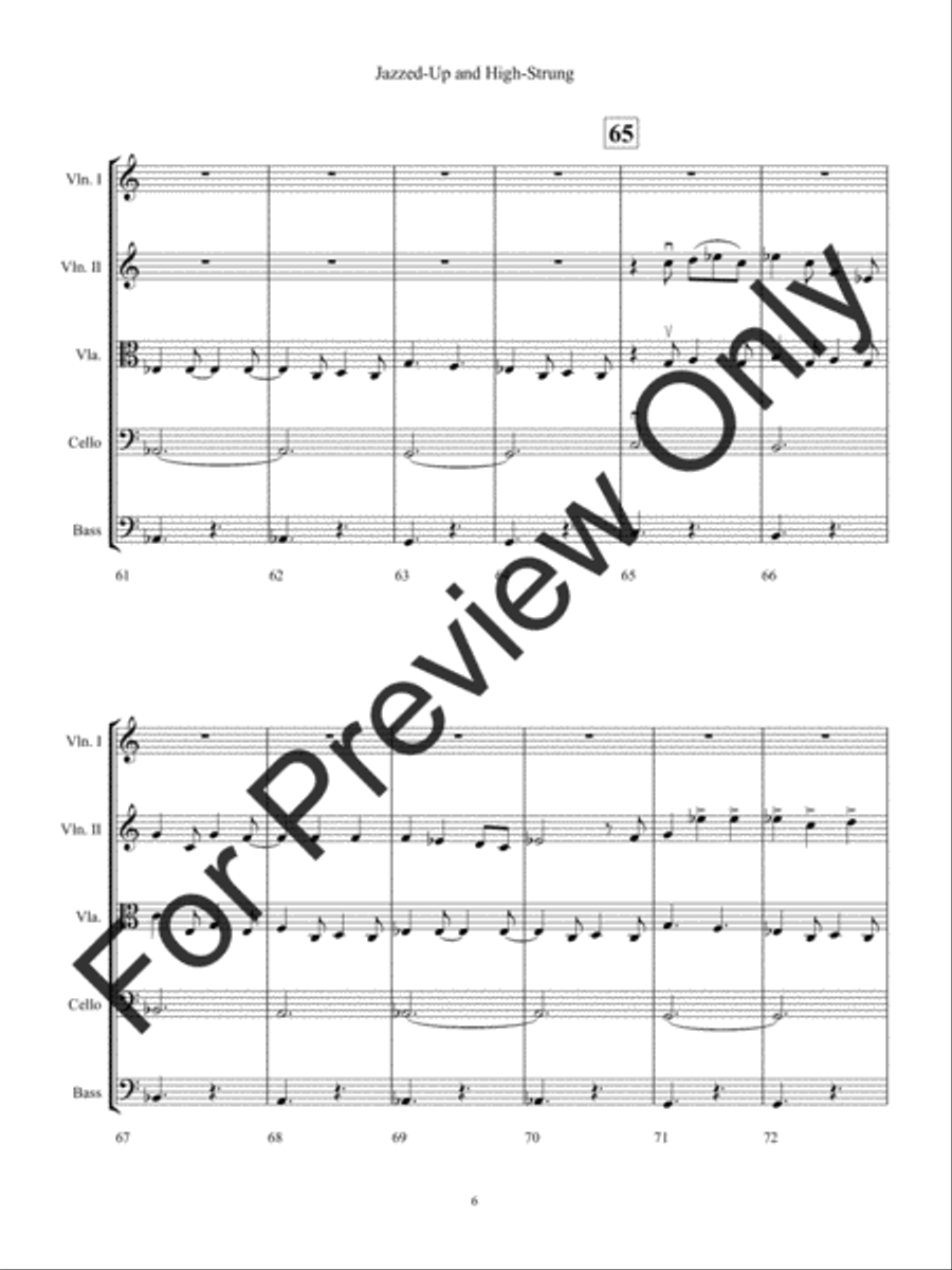 Jazzed-Up and High-Strung String Orchestra scores gallery preview page 9