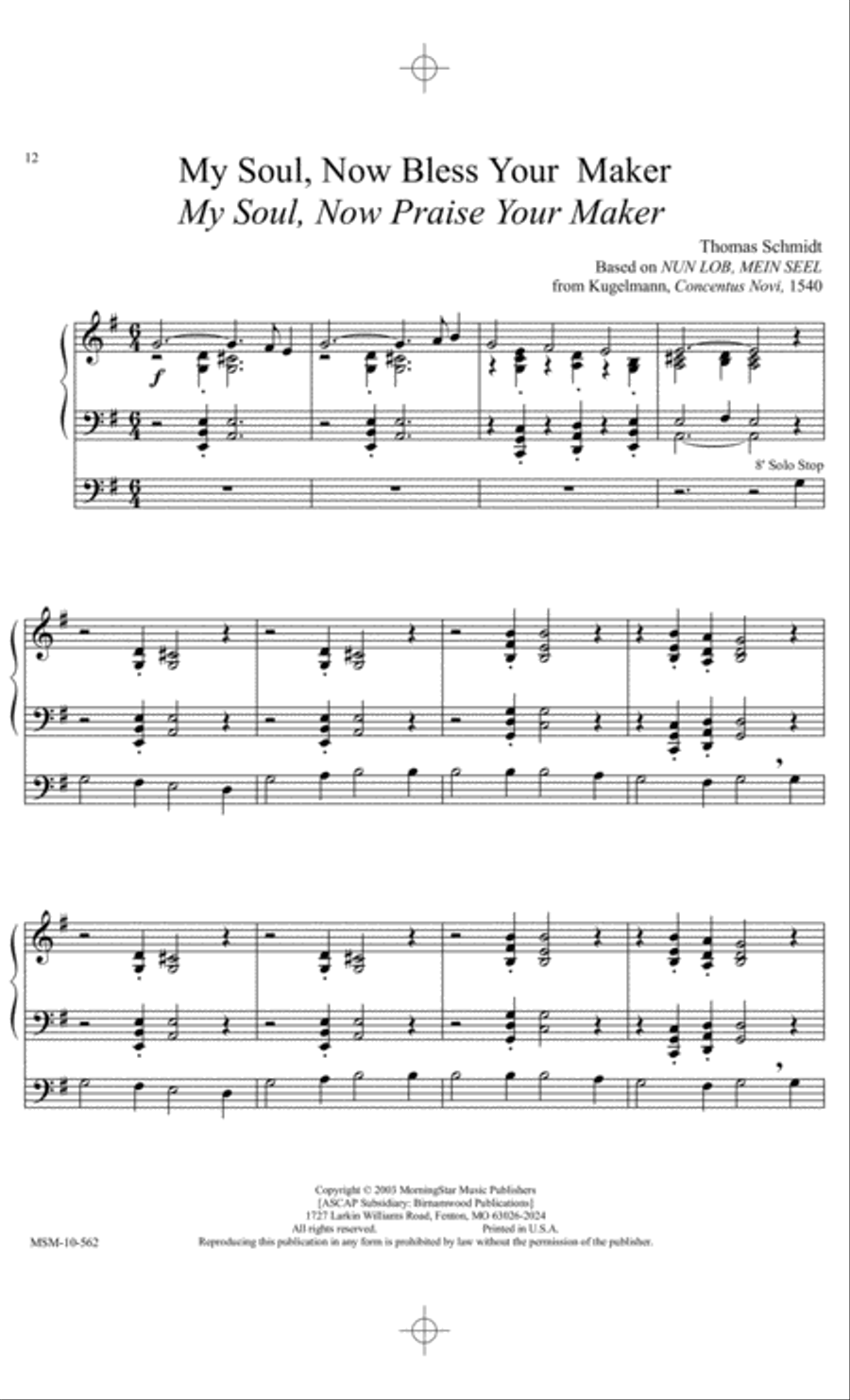 All Glory Be to God on High: Seven General Hymn Preludes Organ scores gallery preview page 5