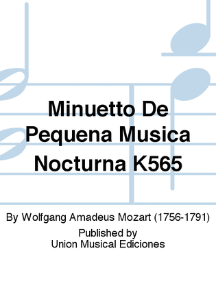 Minuetto De Pequena Musica Nocturna K565