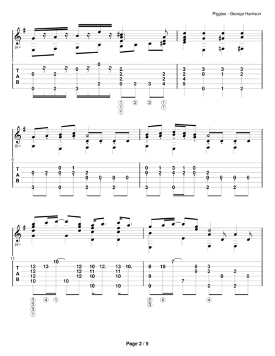 Piggies Electric Guitar scores gallery preview page 2