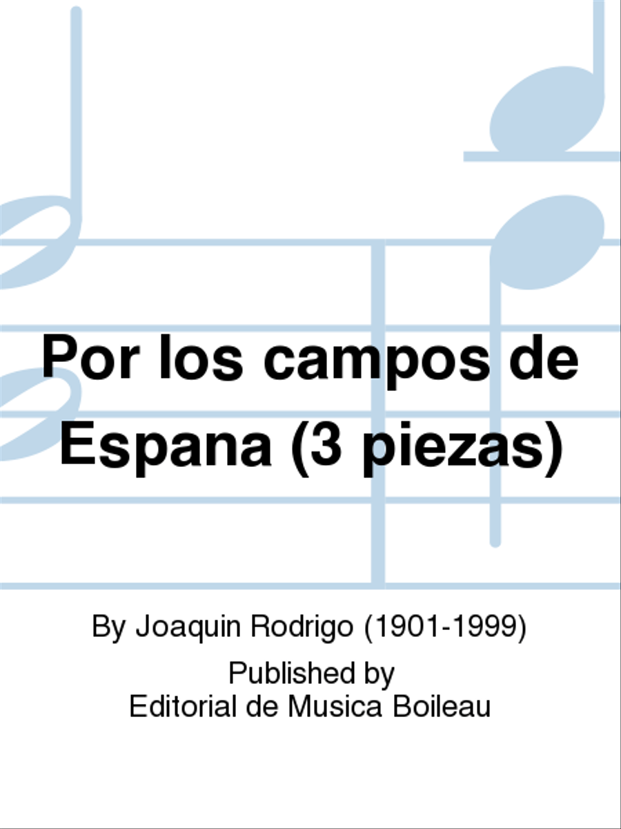 Por los campos de Espana (3 piezas) Classical Guitar scores gallery preview page 1