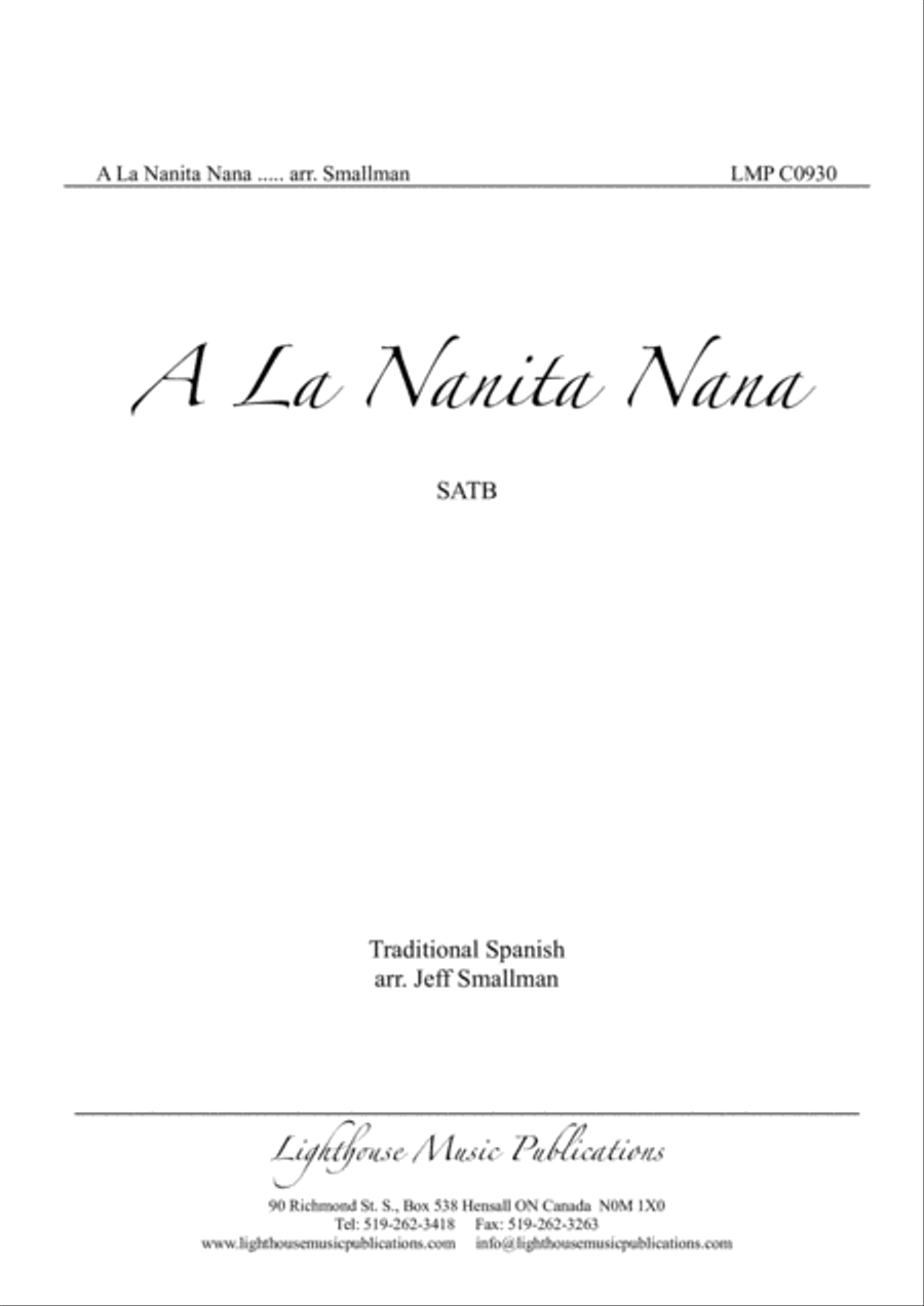 A La Nanita Nana 4-Part scores gallery preview page 2