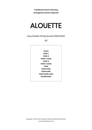 Book cover for Alouette (Flexible string quartet/ensemble)