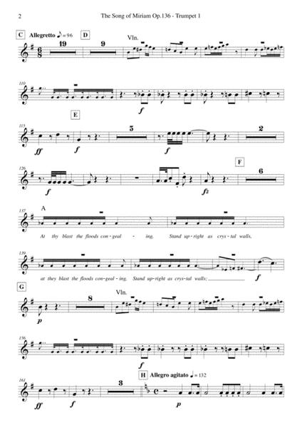 Schubert - The Song of Miriam Op.136 - Trumpet 1