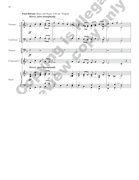 Easter Hymns: 5 Hymn Accompaniments for Brass Quartet and Organ