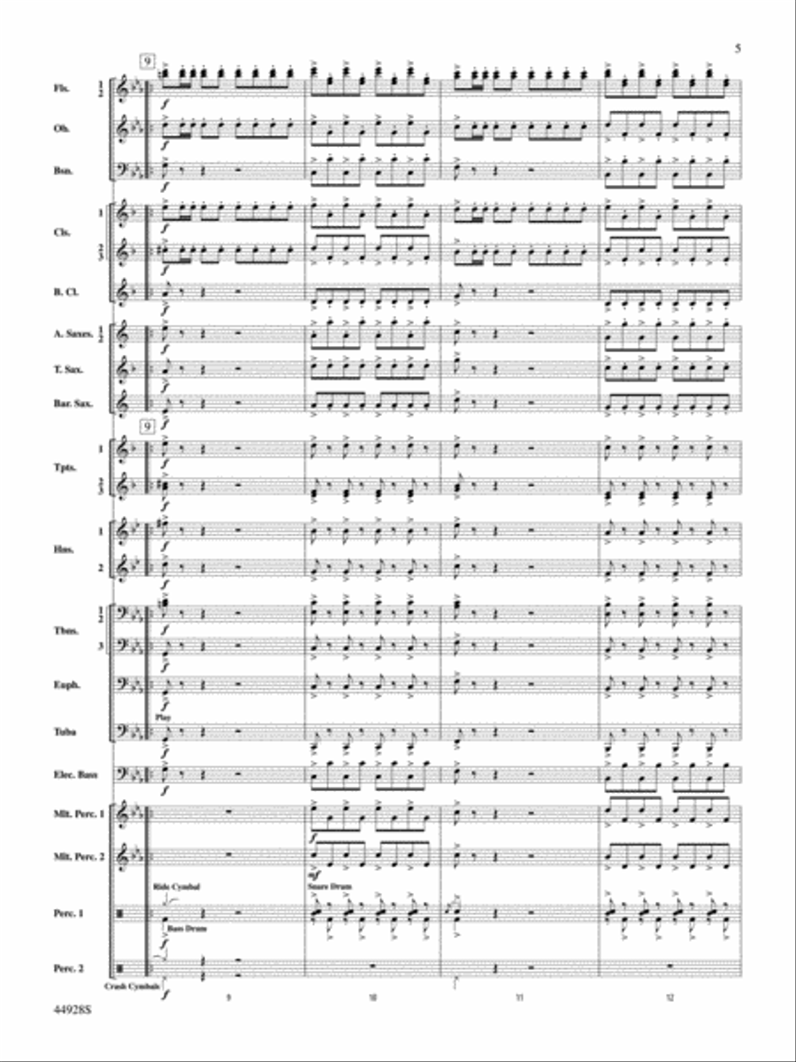 Dreams of Fireflies (On a Christmas Night): Score Concert Band scores gallery preview page 5