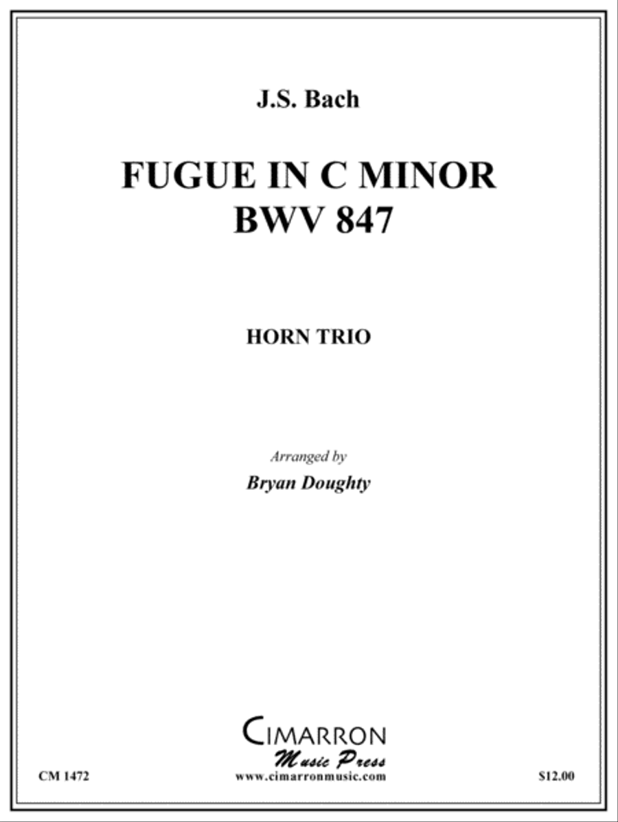 Fugue in c minor, BWV 847 Woodwind Trio scores gallery preview page 1