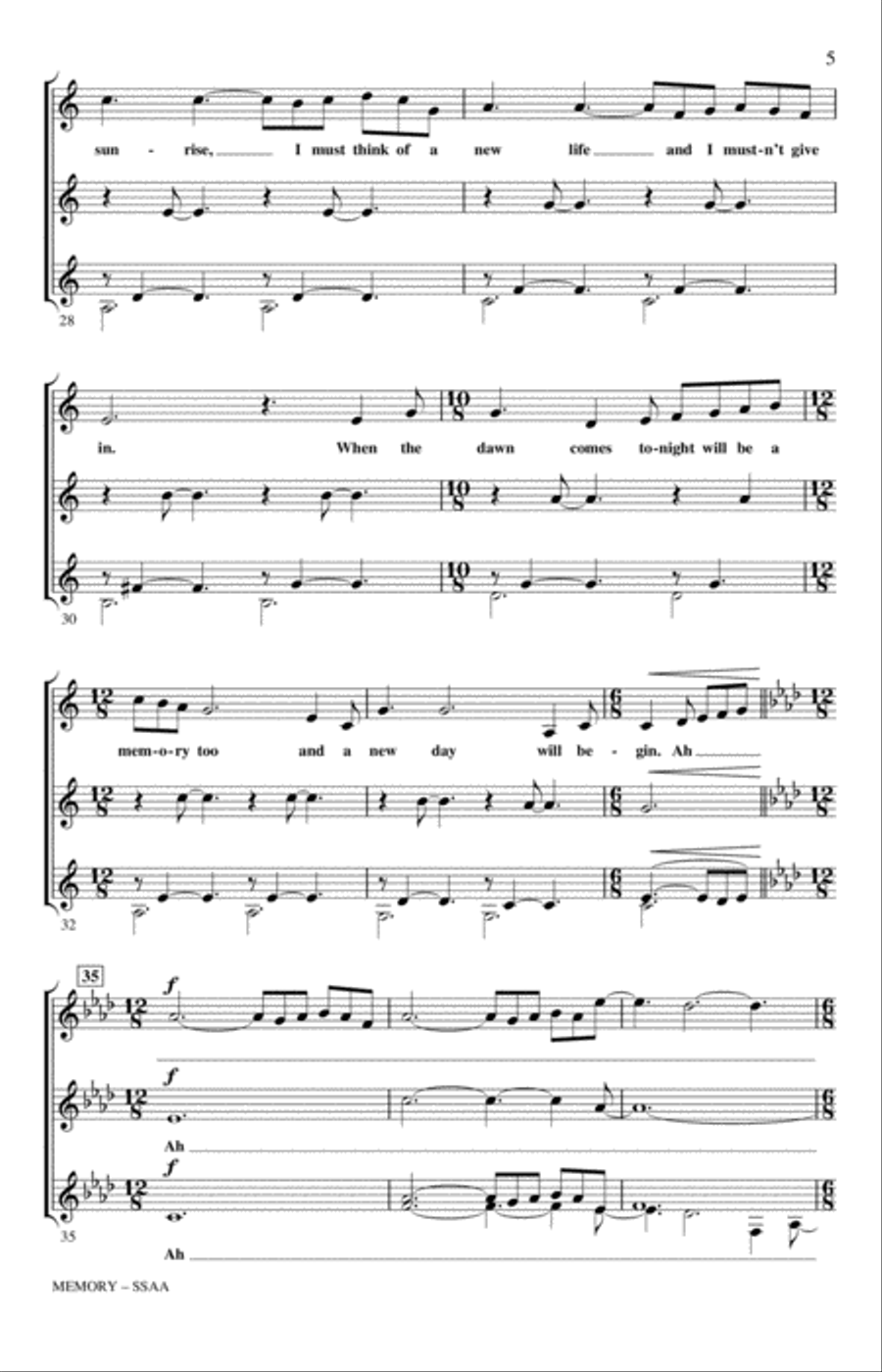 Memory (from Cats) (arr. Philip Lawson) SSAA scores gallery preview page 4