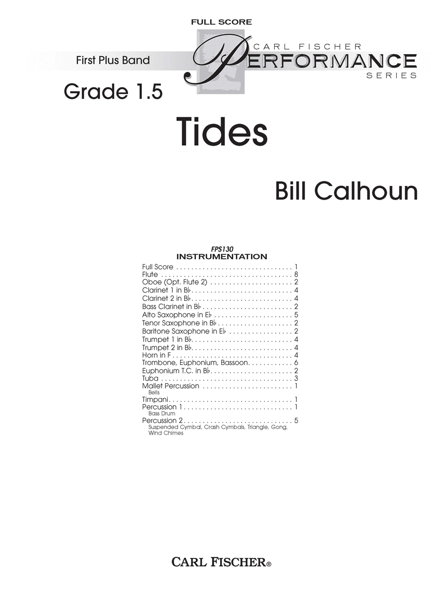 Tides Tides Concert Band scores gallery preview page 1