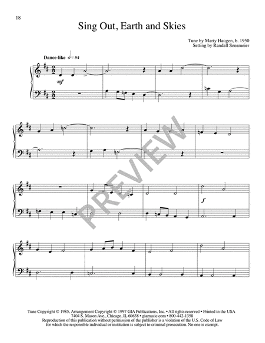 Ten Piano Essays on Tunes of Marty Haugen Piano Solo scores gallery preview page 20