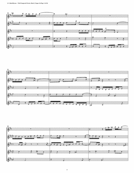 Fugue 16 from Well-Tempered Clavier, Book 2 (Clarinet Quintet) image number null