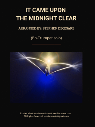 Book cover for It Came Upon The Midnight Clear (Bb-Trumpet solo and Piano)