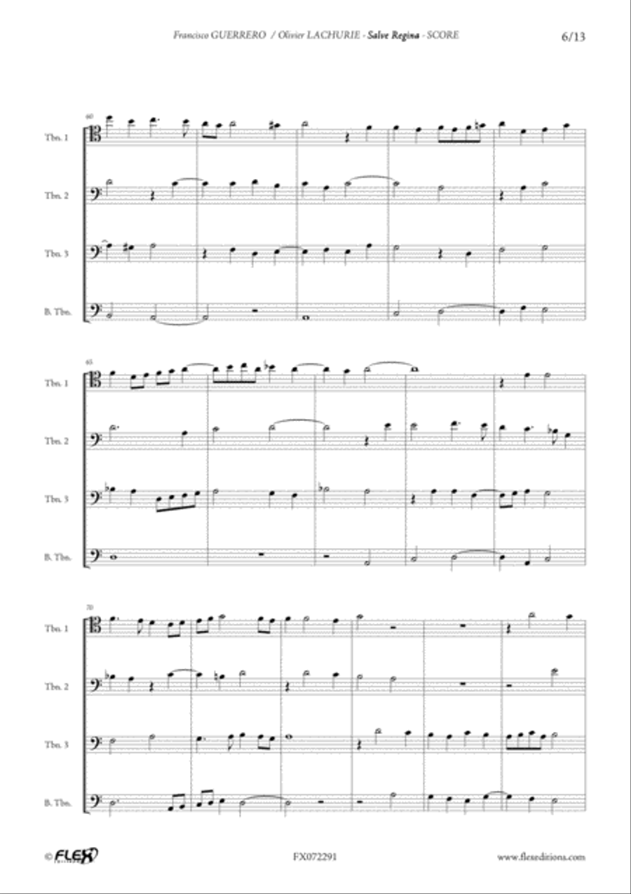 Salve Regina Trombone Quartet scores gallery preview page 6