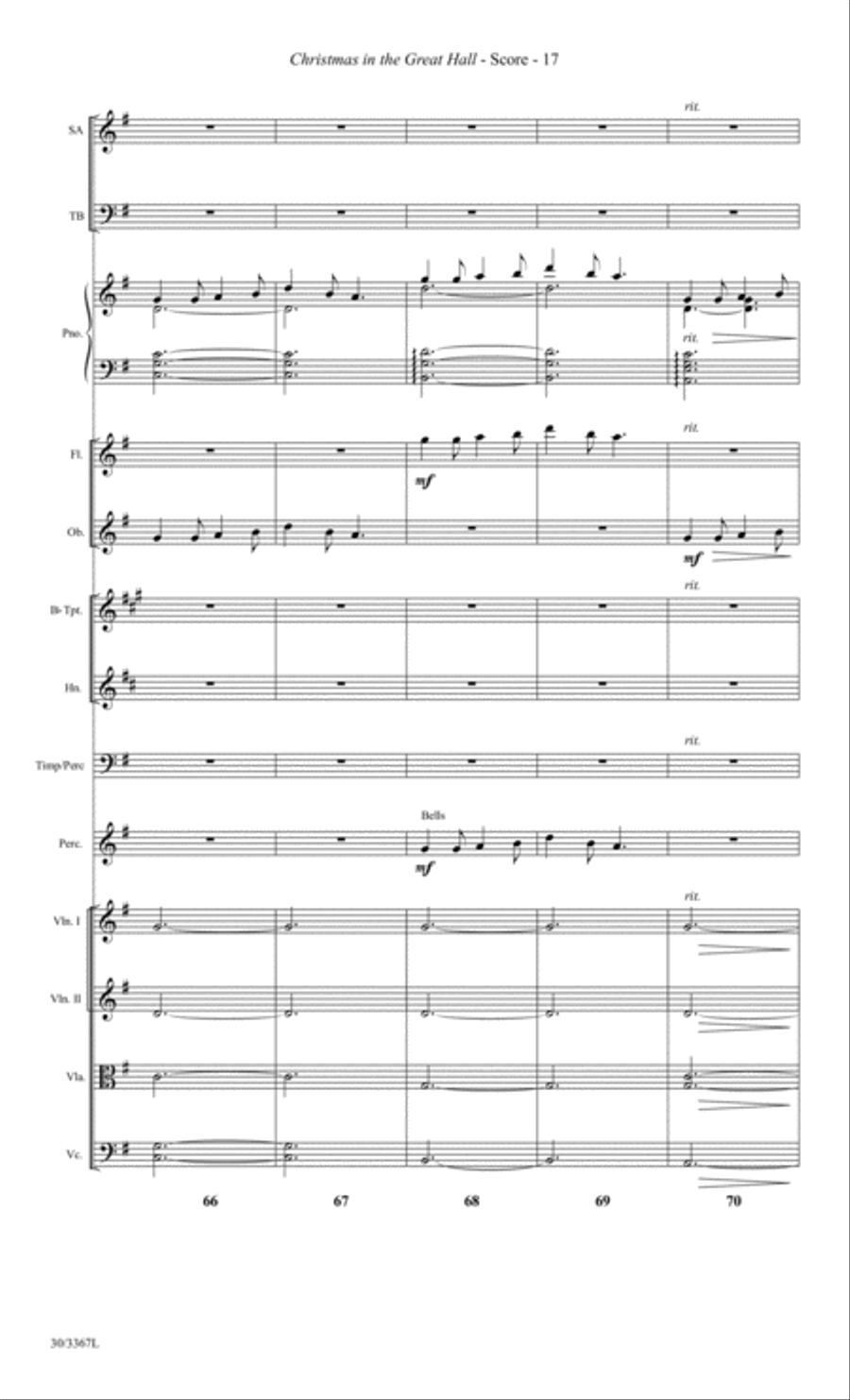 Christmas in the Great Hall - Instrumental Ensemble Score and Parts Choir scores gallery preview page 20