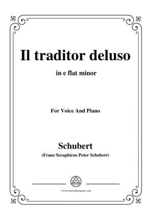 Schubert-Il traditor deluso in e flat minor,for voice and piano