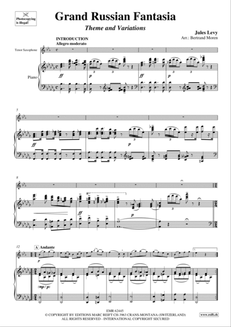 Grand Russian Fantasia Grand Russian Fantasia Tenor Saxophone scores gallery preview page 4