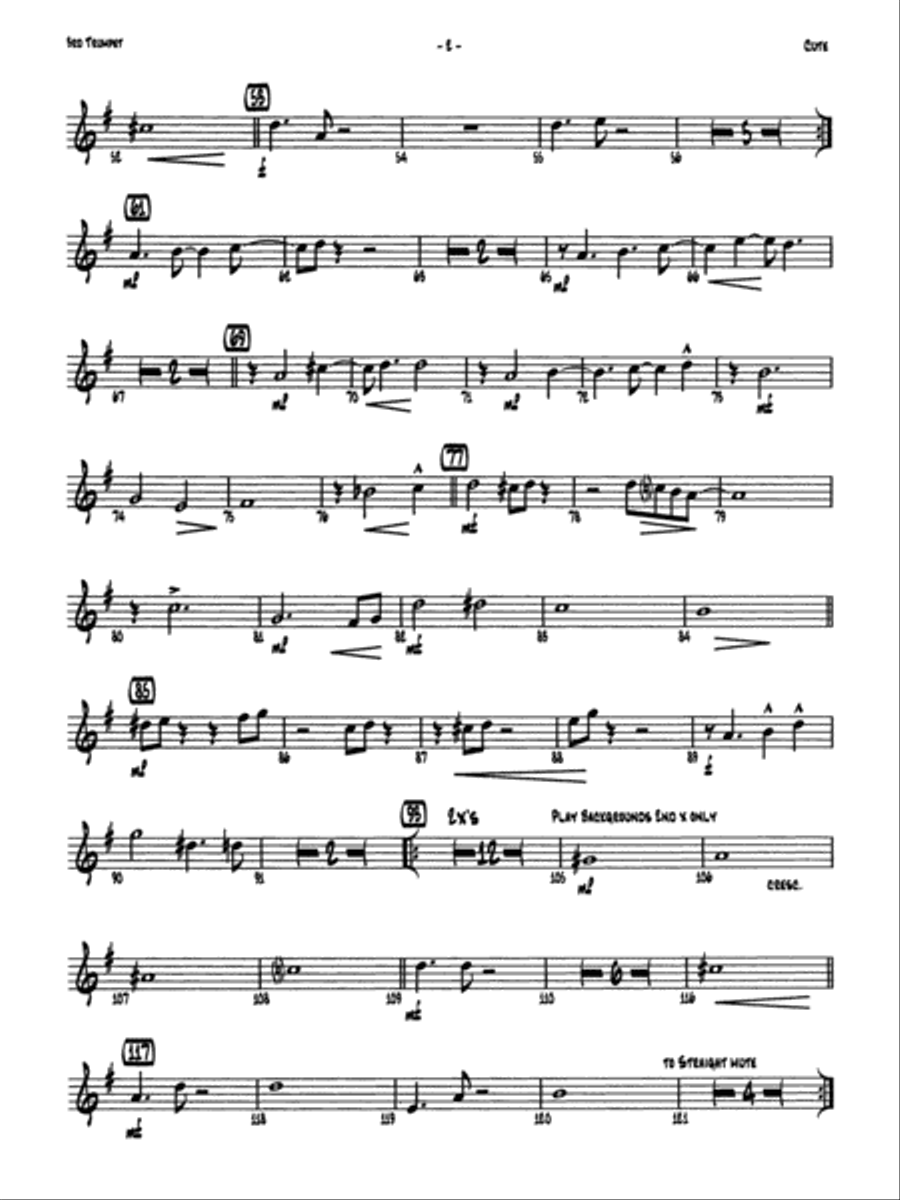 Cute: 3rd B-flat Trumpet Jazz Ensemble scores gallery preview page 2
