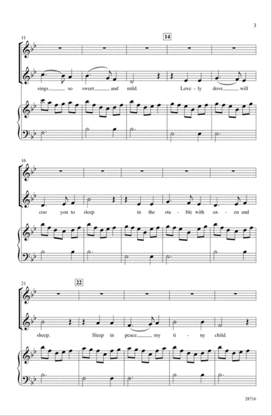 Lullaby on a Silent Night 2-Part scores gallery preview page 2