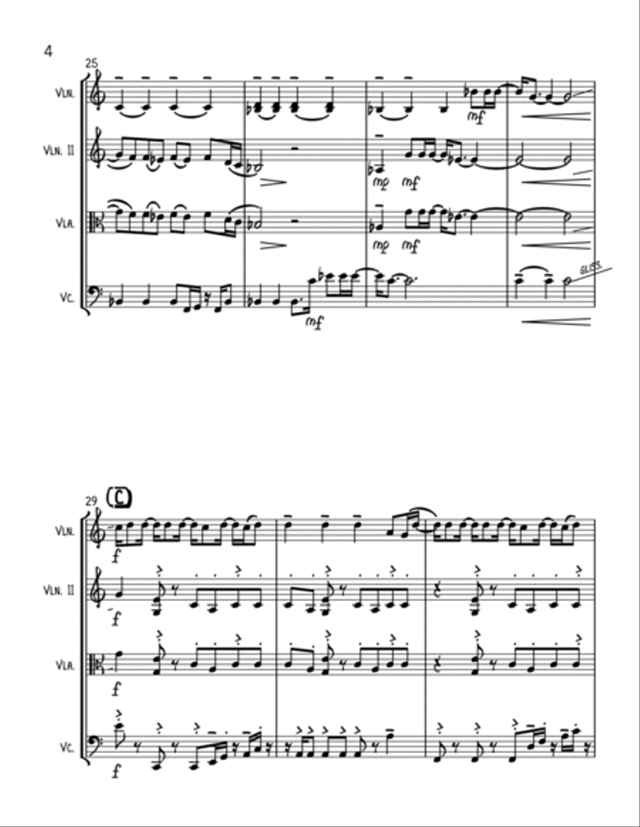 Can't Stop The Feeling from TROLLS String Trio scores gallery preview page 4