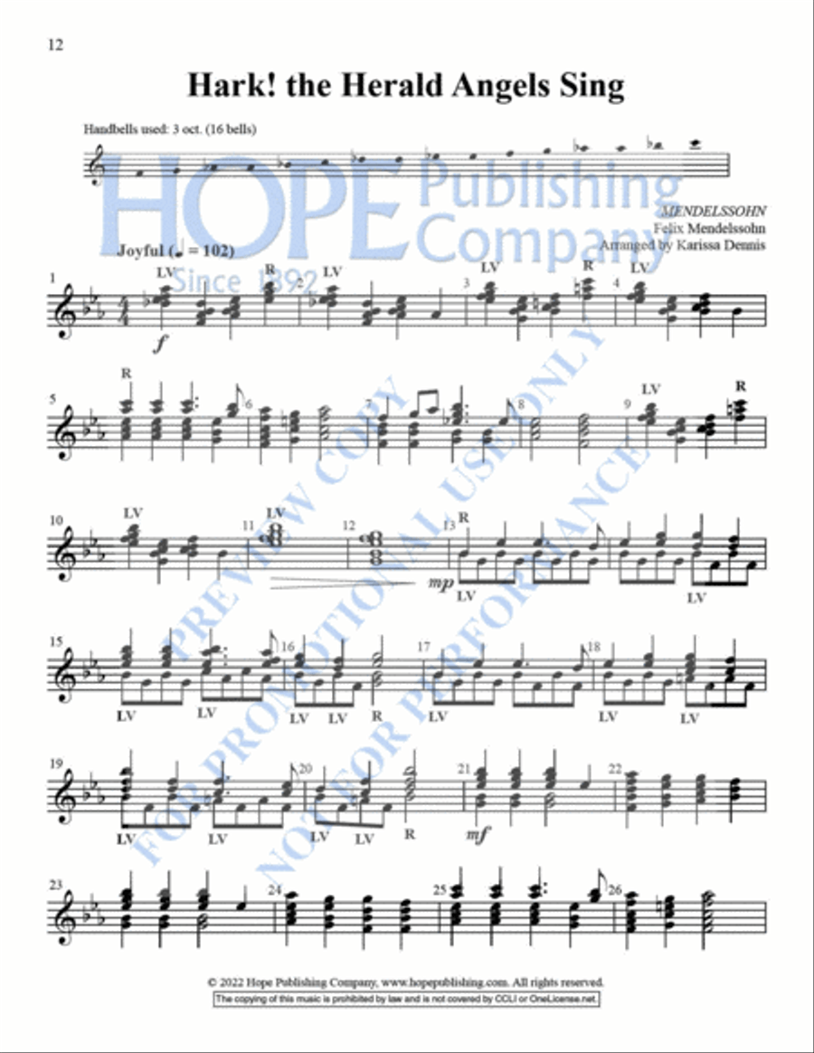 Ring With 6 Year-Round, Vol. 3 Handbell Choir scores gallery preview page 13
