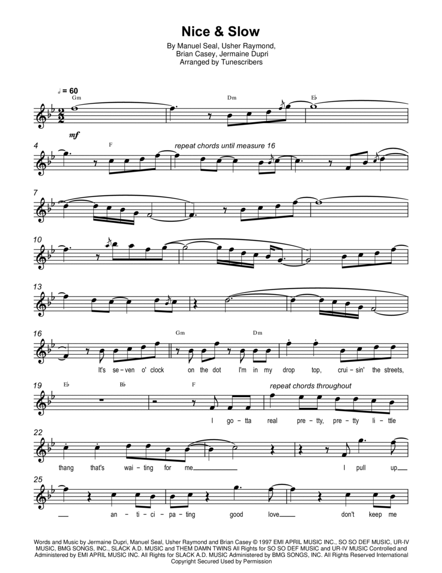 Nice & Slow Small Ensemble scores gallery preview page 1