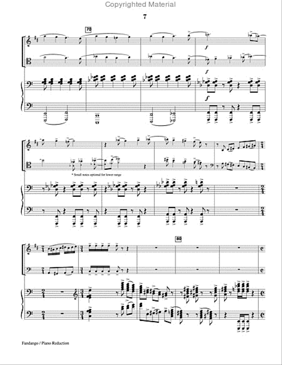 Fandango (piano reduction) Trumpet Solo scores gallery preview page 8