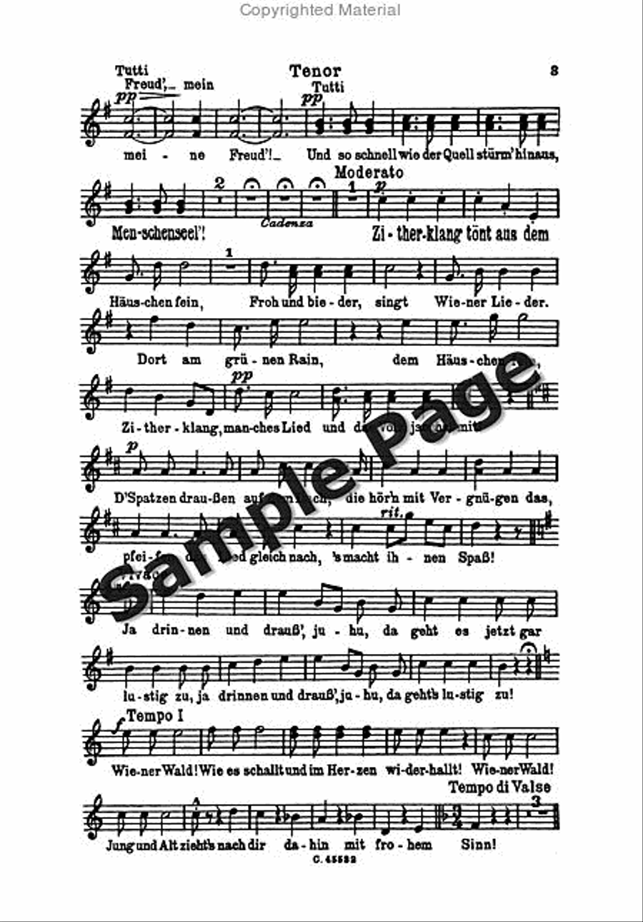 Wiener Wald Op. 325 Choir scores gallery preview page 4