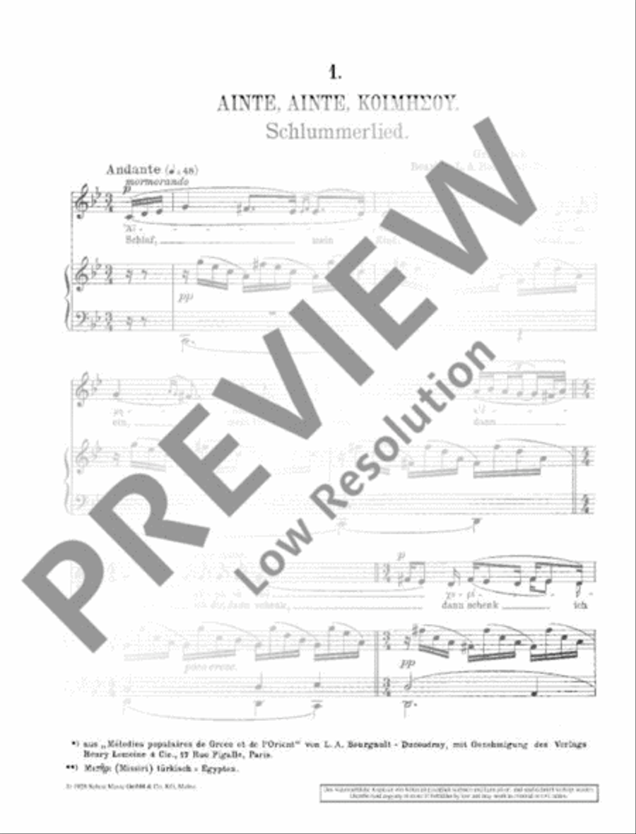 Griechische, albanische und rumänische Volkslieder Voice Solo scores gallery preview page 7