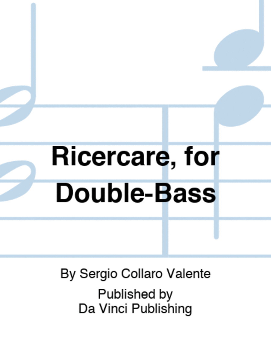 Ricercare, for Double-Bass Double Bass scores gallery preview page 1