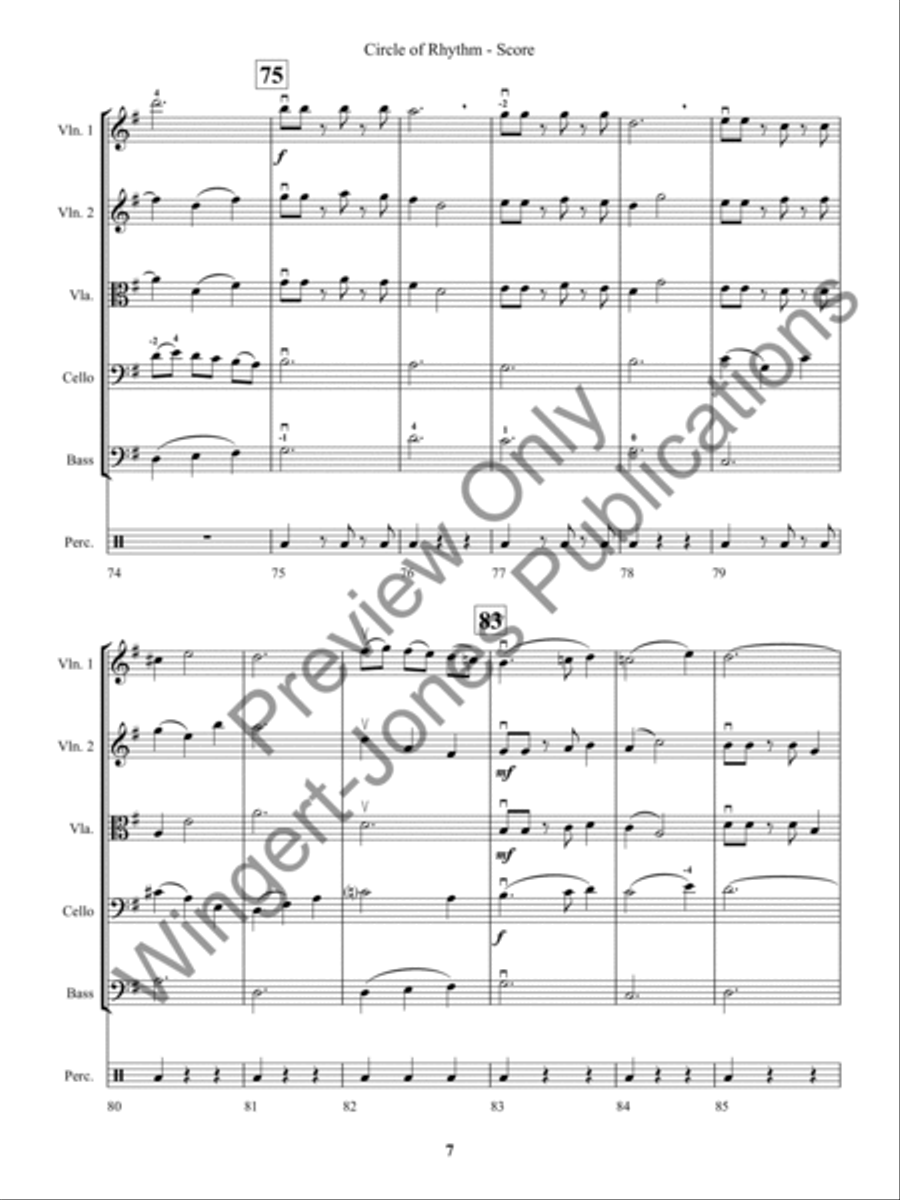 Circle of Rhythm (Score) String Orchestra scores gallery preview page 10