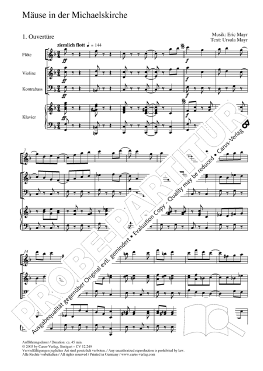 Mause in der Michaelskirche 4-Part scores gallery preview page 5