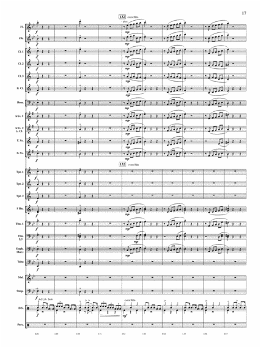 Concerto for Drum Set and Concert Band Concert Band scores gallery preview page 16