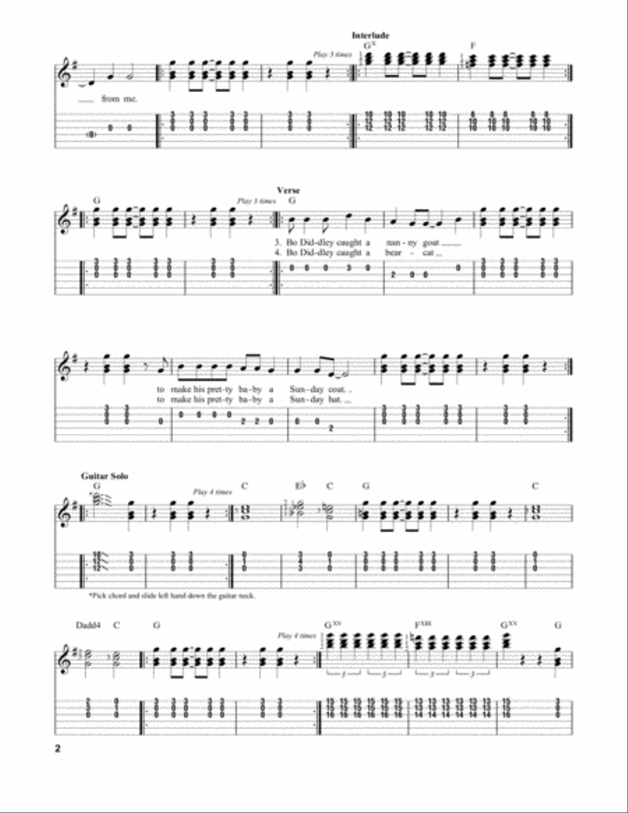 Bo Diddley Bo Diddley Acoustic Guitar scores gallery preview page 2